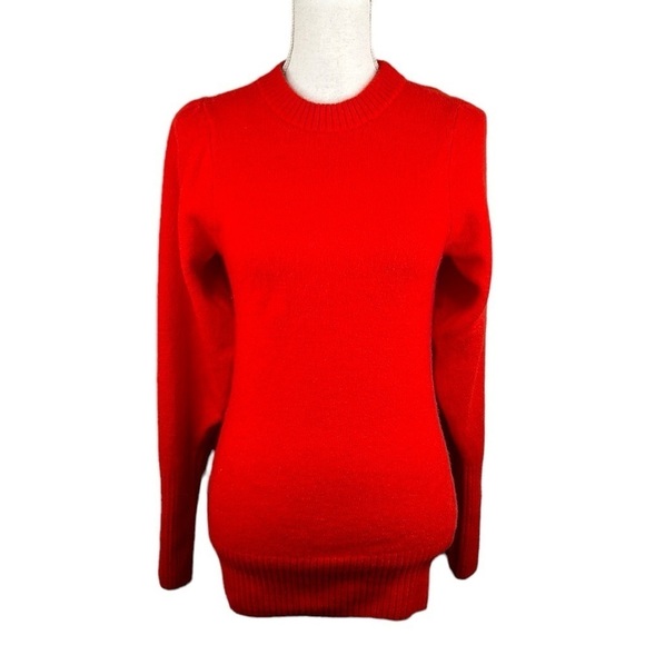 H&M Wool Blend Orange Knit Long Sleeve Maternity Crewneck Sweater Size XS - Picture 1 of 7